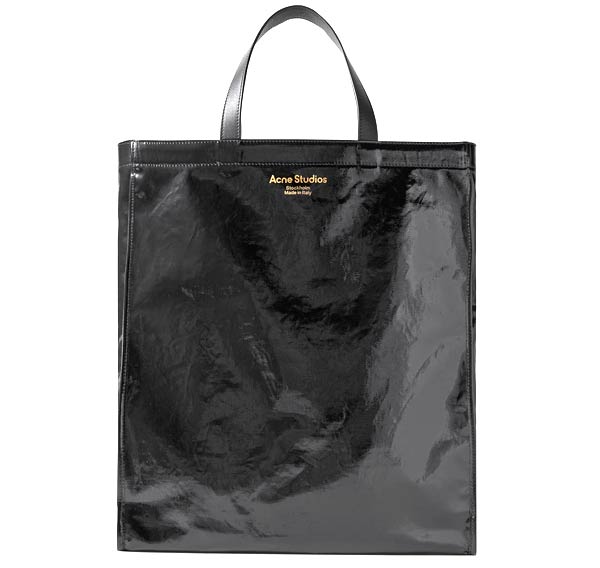 Leather-trimmed coated-twill tote – Acne Studios